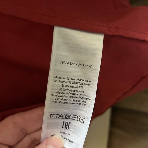 Fjallraven Stina Jacket G-1000 xs nwot coral orange red women’s - Picture 3 of 7